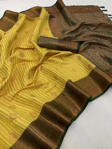 Yellow Traditional Soft Kubera Pattu Saree
