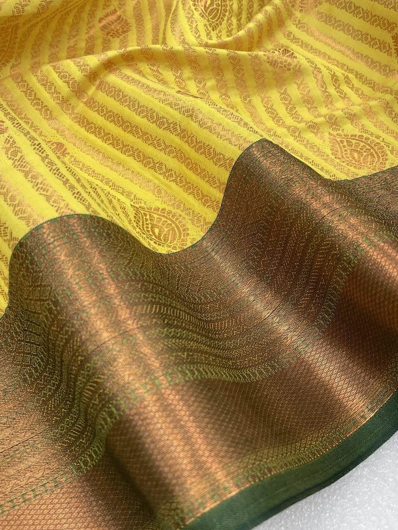 Yellow Traditional Soft Kubera Pattu Saree