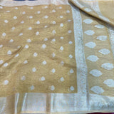 Golden Khaddi Booti Banarasi Saree