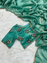 Shimmery Tissue Designer Saree