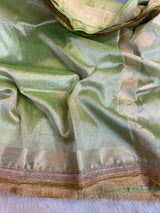 Laurel Green Maharani Tissue Silk Saree