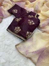 Exclusive Crushed Soft Silk Saree with Lace Work