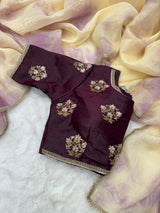 Exclusive Crushed Soft Silk Saree with Lace Work