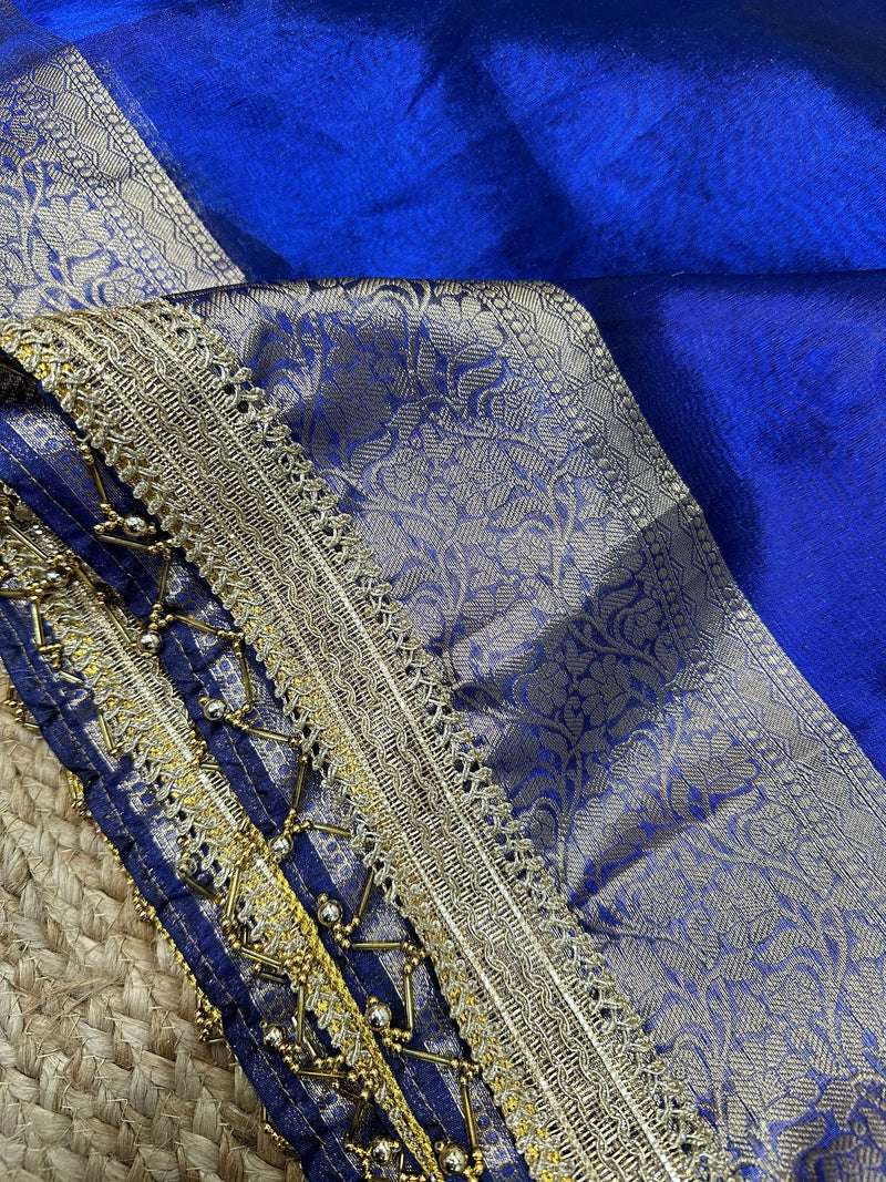 Maharani Edition Glass Tissue Silk Designer Saree