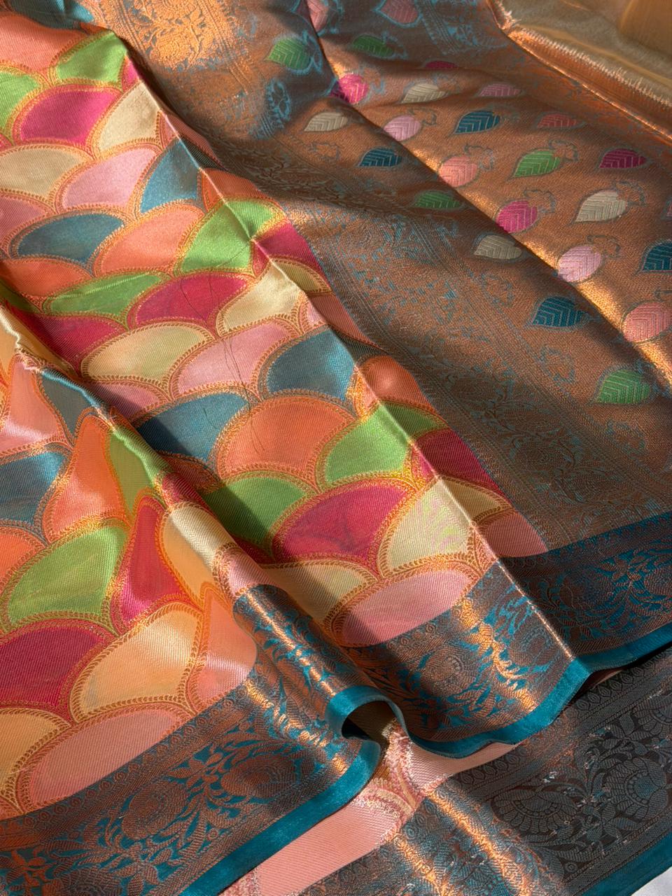 Beautiful Rangkat Weave Softsilk Banarasi Saree
