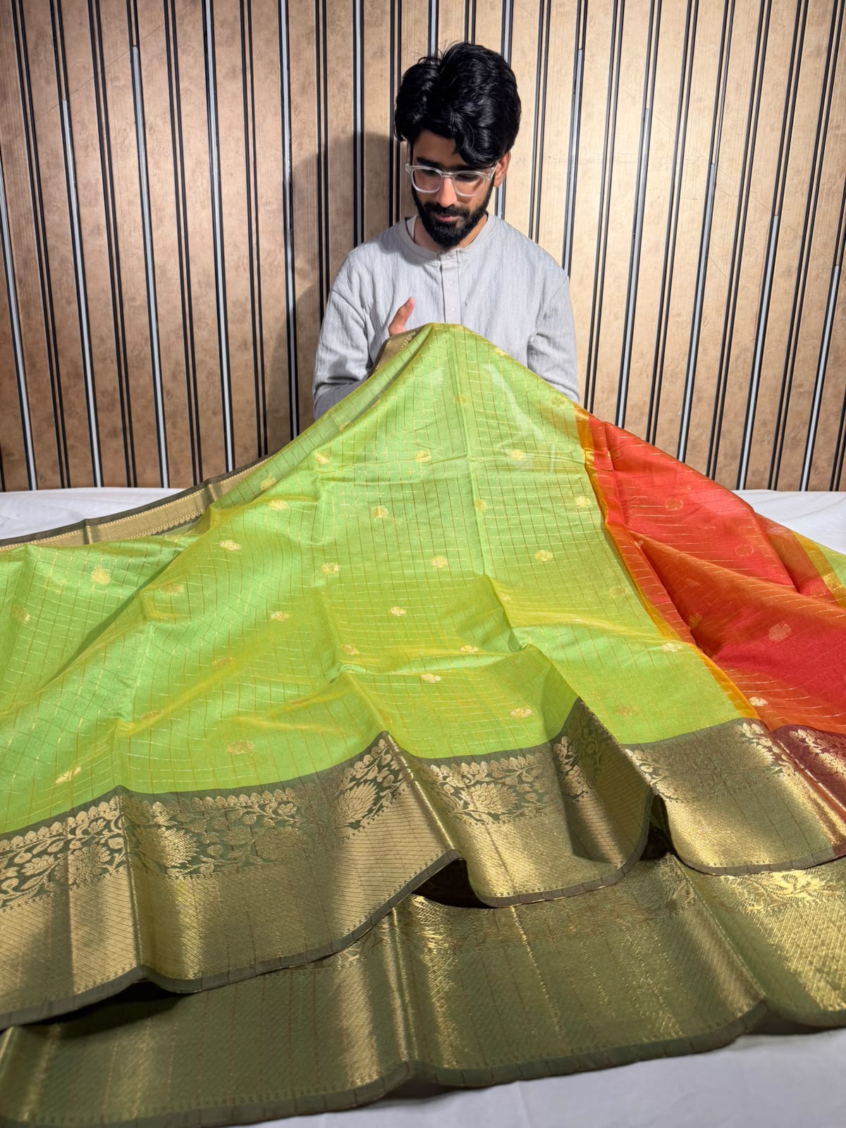 Prity Green Softsilk Eccentric Banarasi Saree