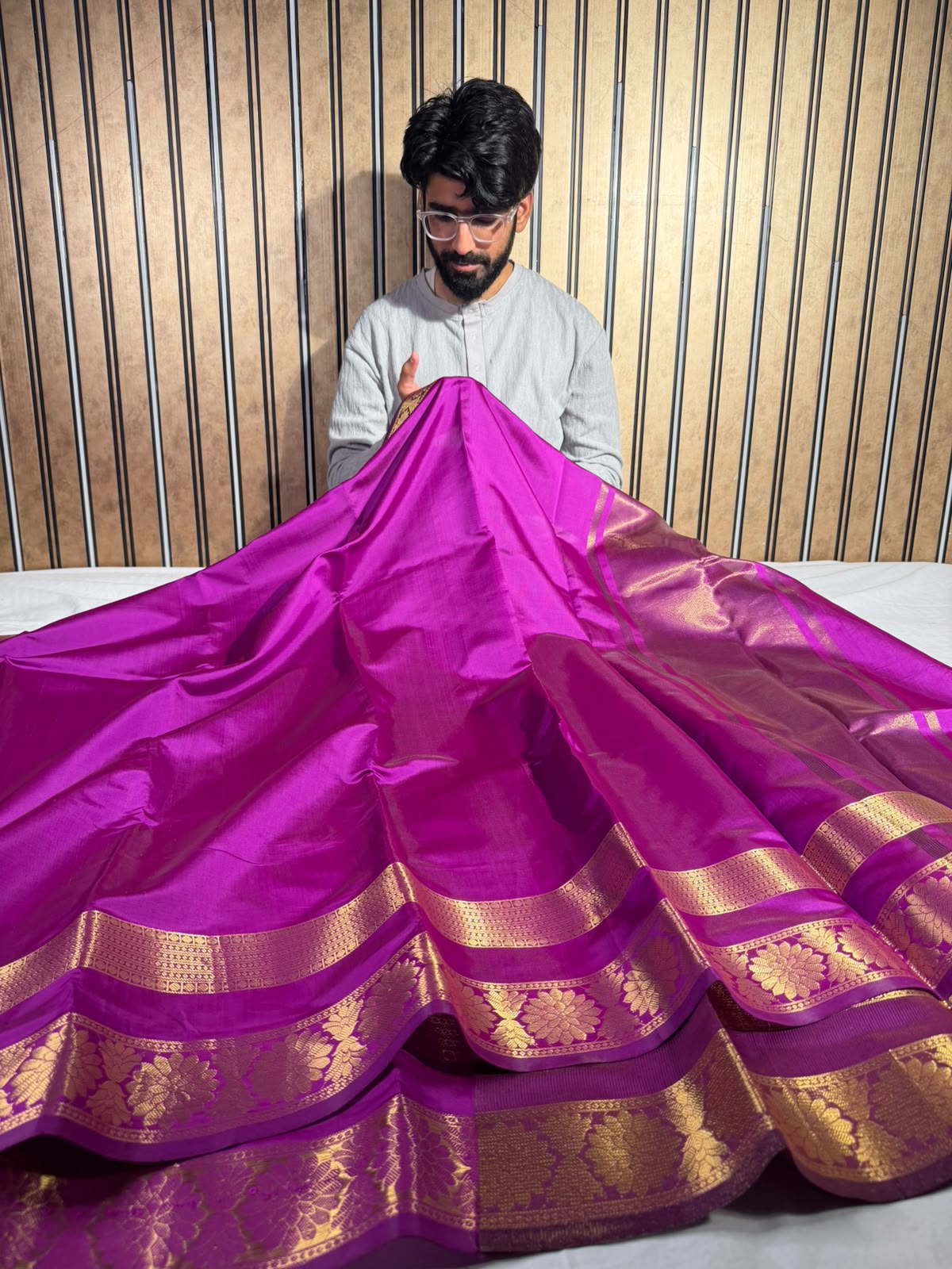 Purple Colour  Softsilk Eccentric Banarasi Saree