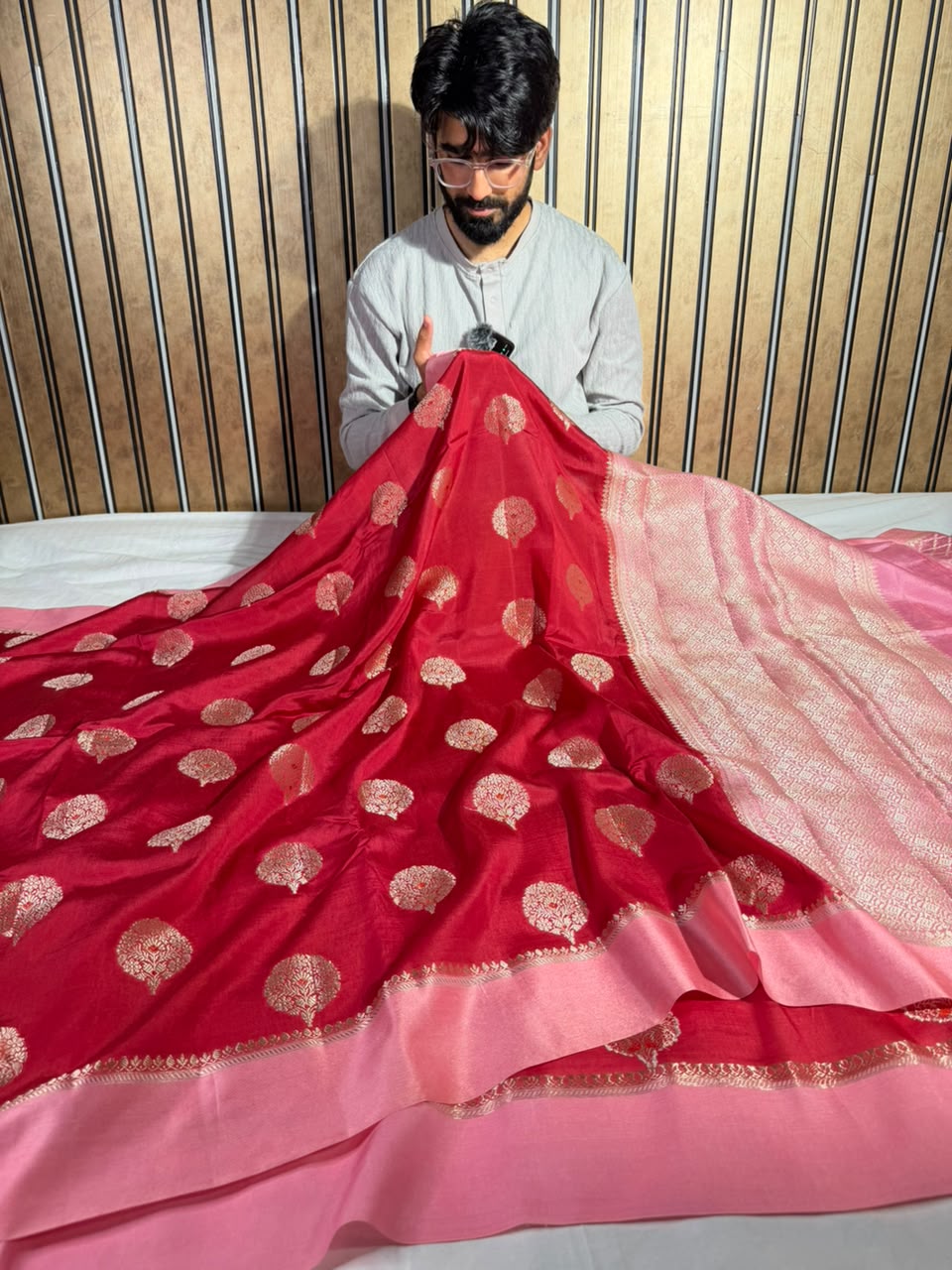 Rani Pink Comfortable Chinia Silk Banarasi Saree