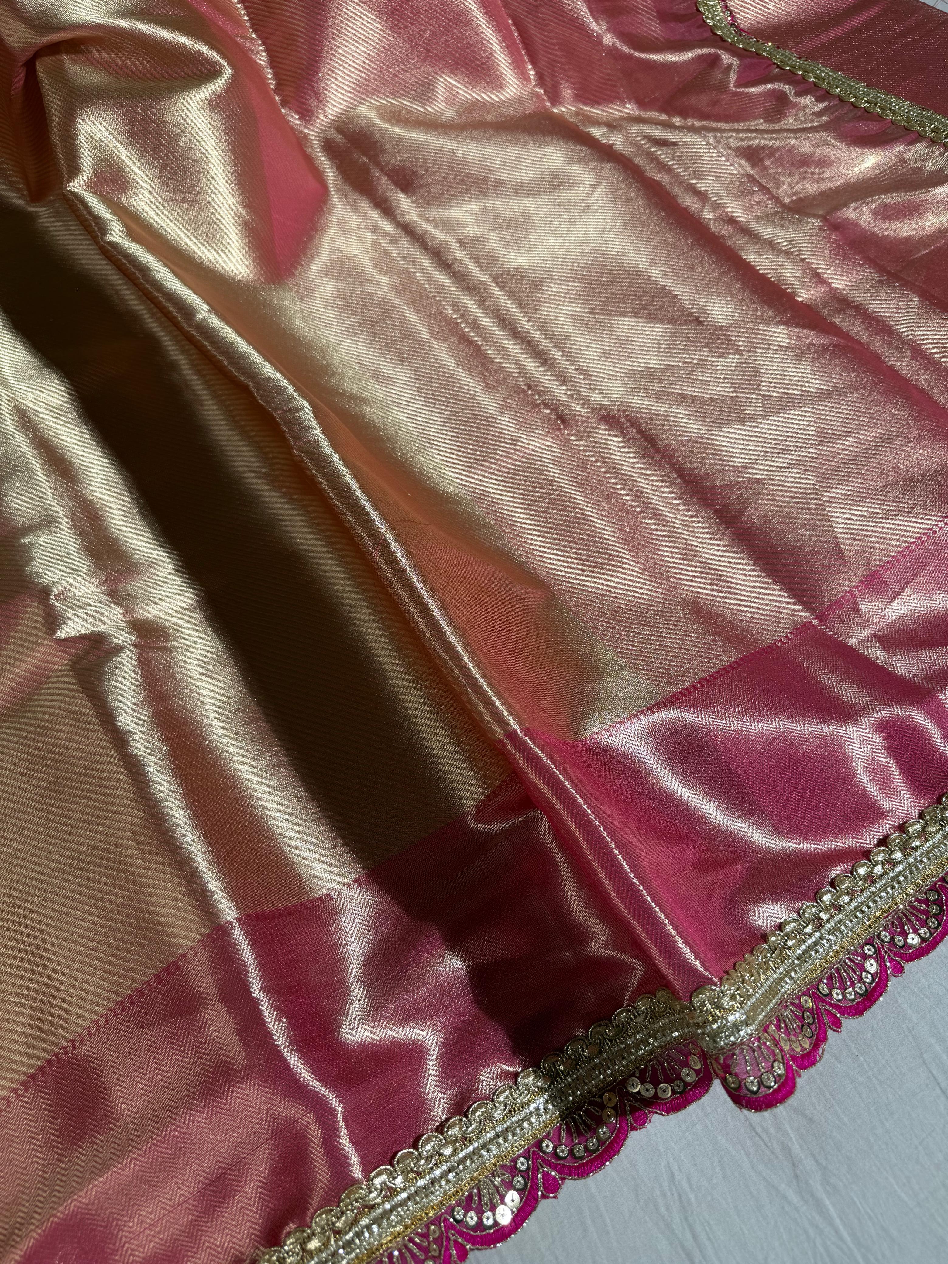 Dual Shaded Kanjivaram Tissue Silk Designer Saree