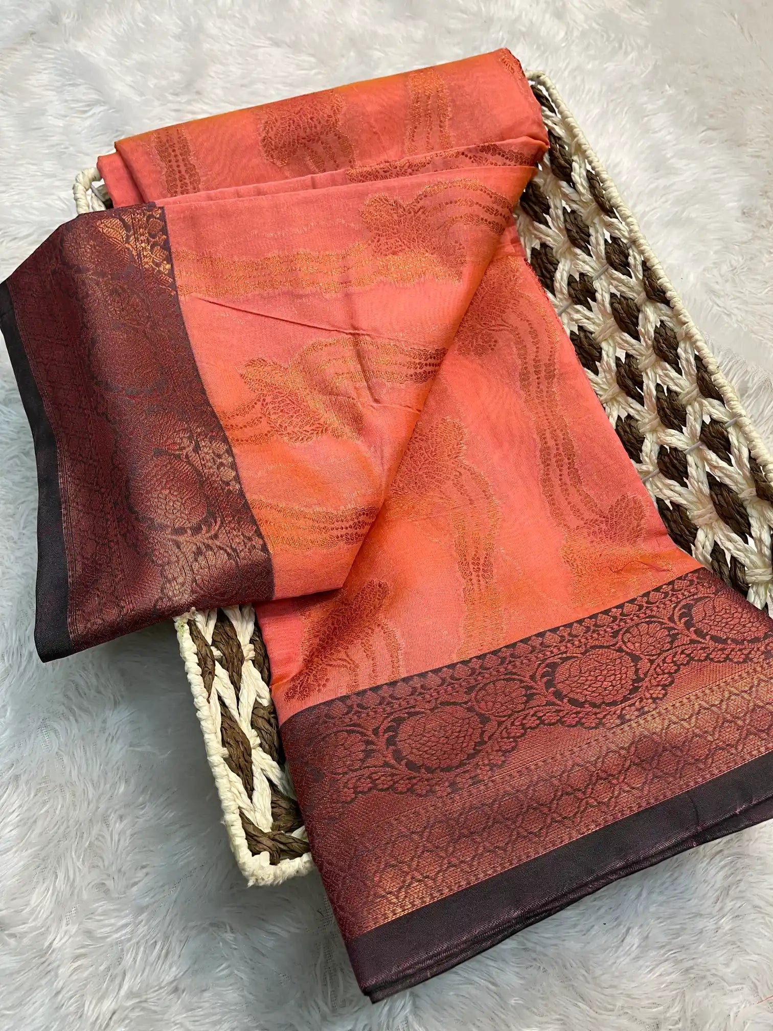 Zari Border Weave Traditional Banarasi Saree