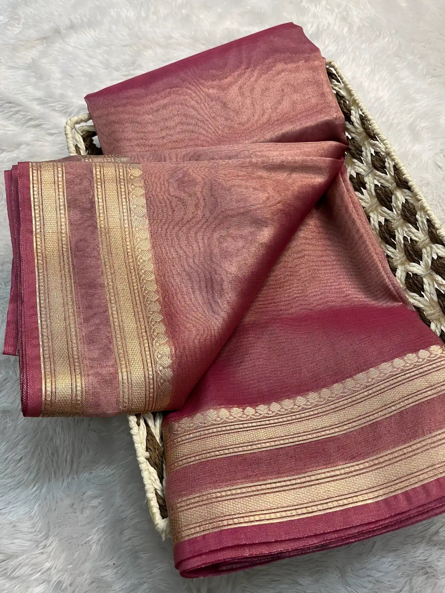 Zari Border Weave Traditional Banarasi Saree