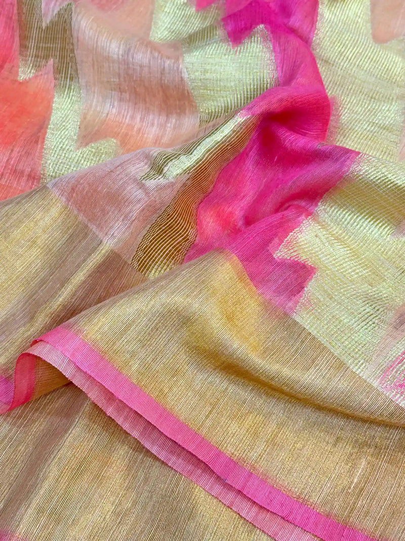  Zig Zag Abstract Weave Pure Matka Silk Banarasi Saree