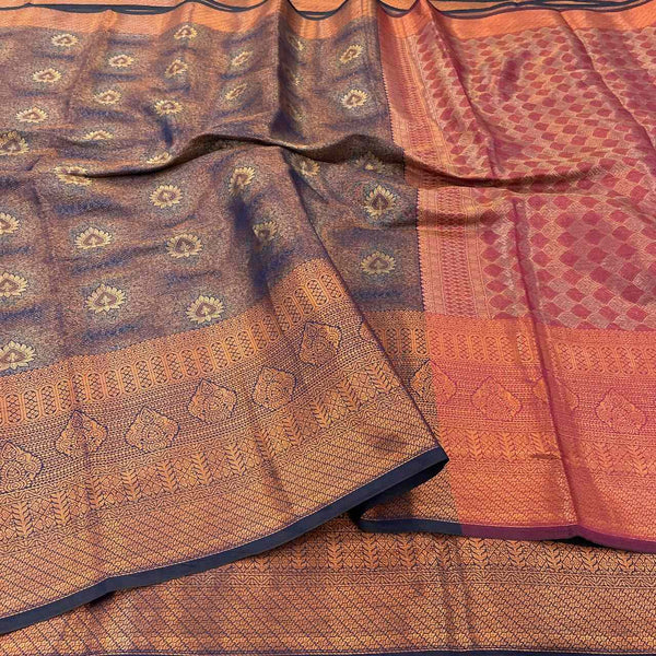 Exclusive Navy Blue Colour Soft Pattu Silk Saree