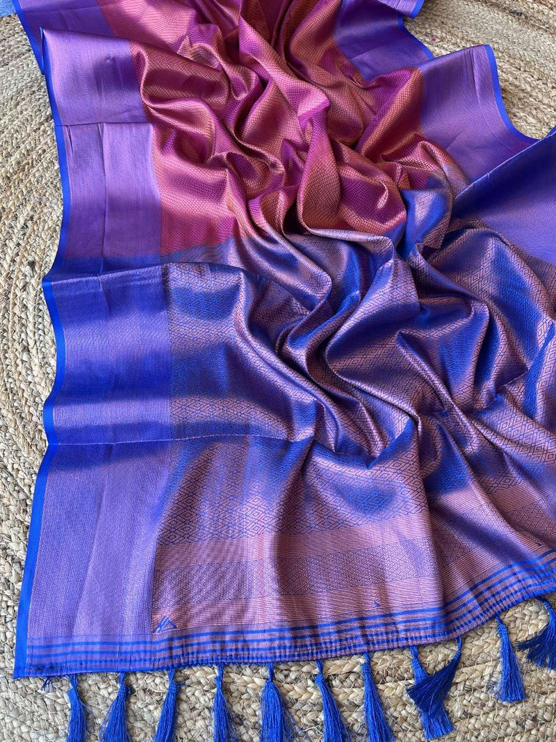 Beautiful Colour Soft Silk Embossed Saree