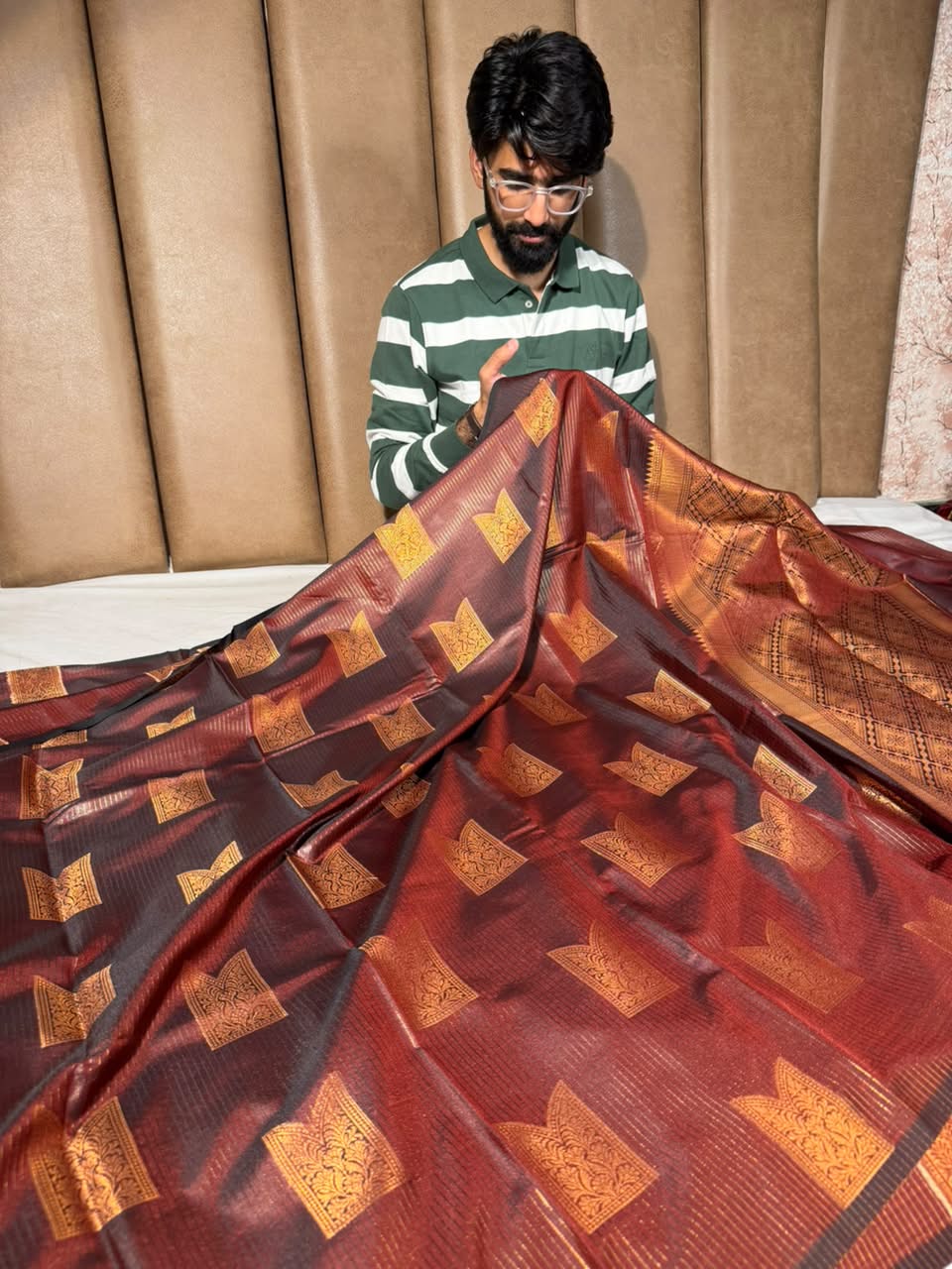 Maroon Softsilk Kanchi Pattu Saree
