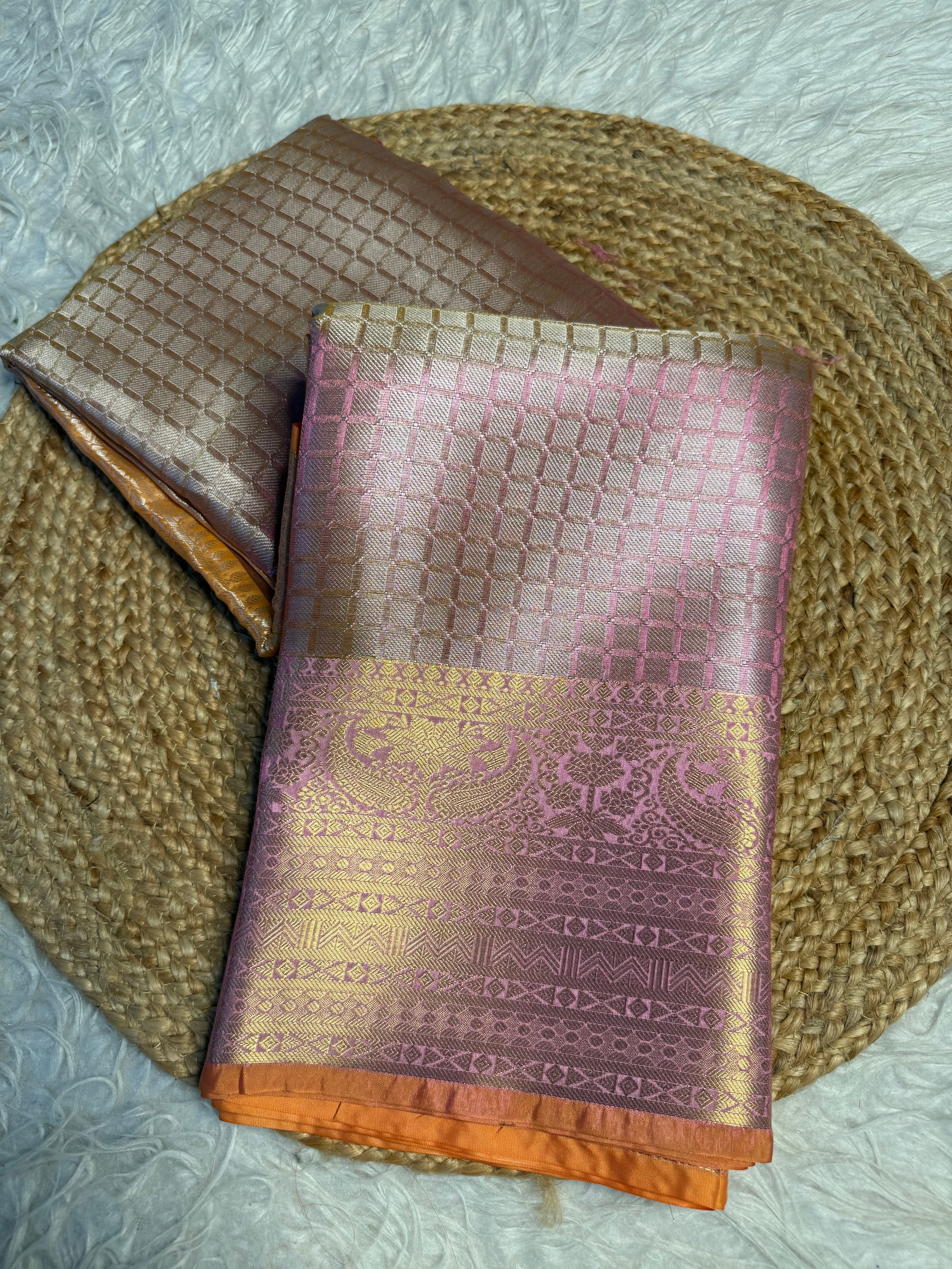 Traditional weave Softsilk Banarasi saree