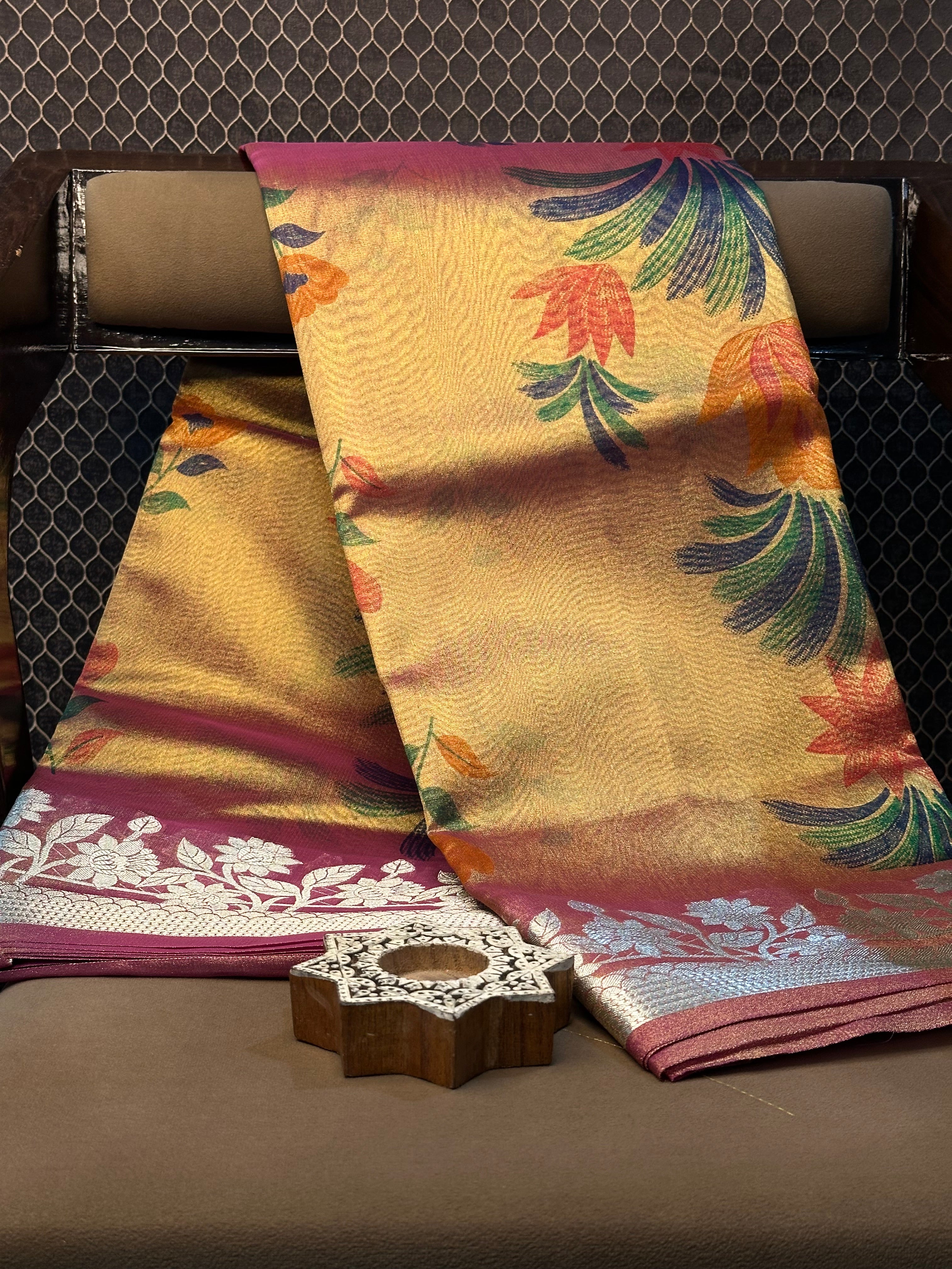 Traditional weave Softsilk Banarasi saree