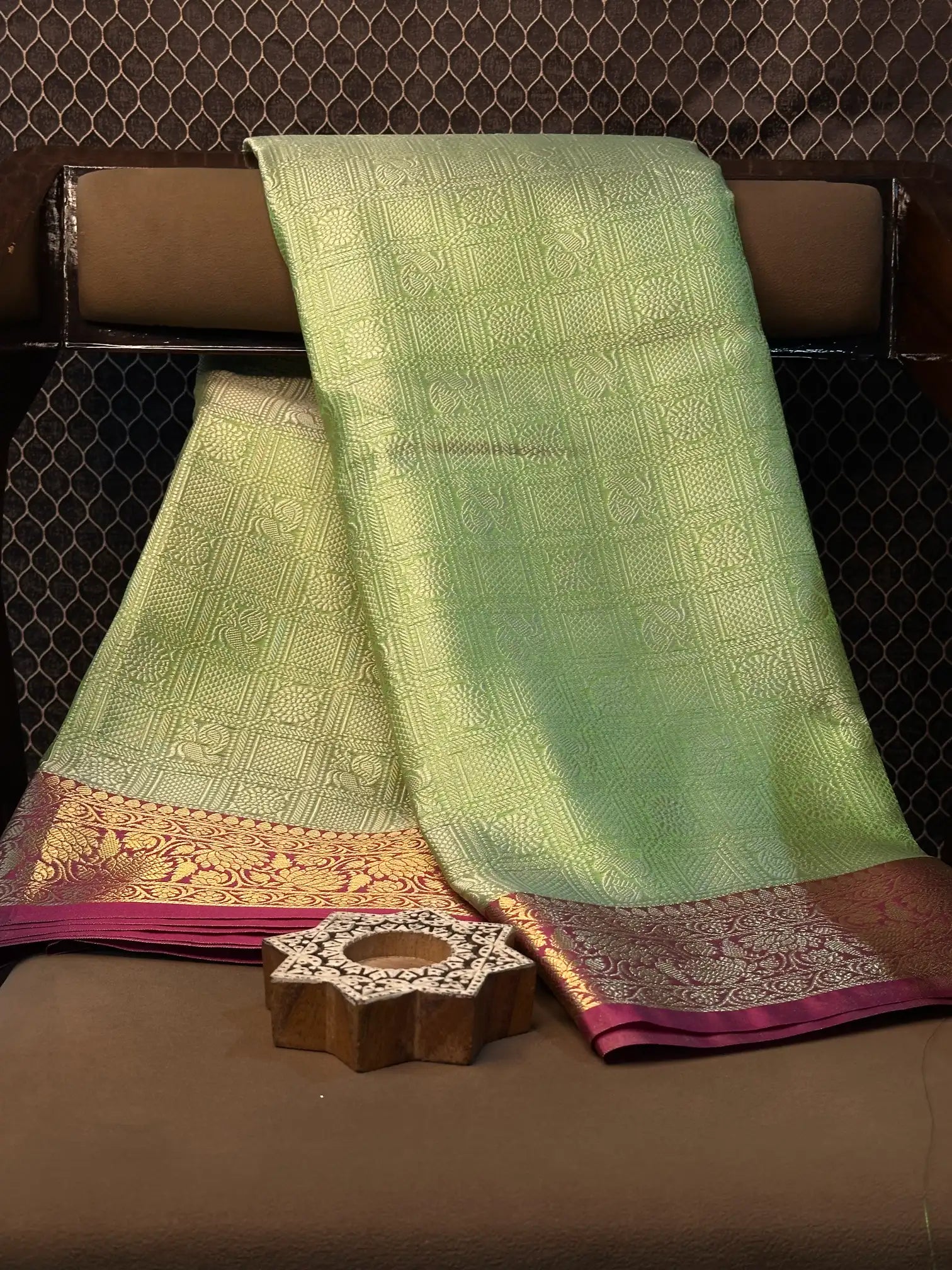 Contemporary weave Softsilk heritage Banarasi saree