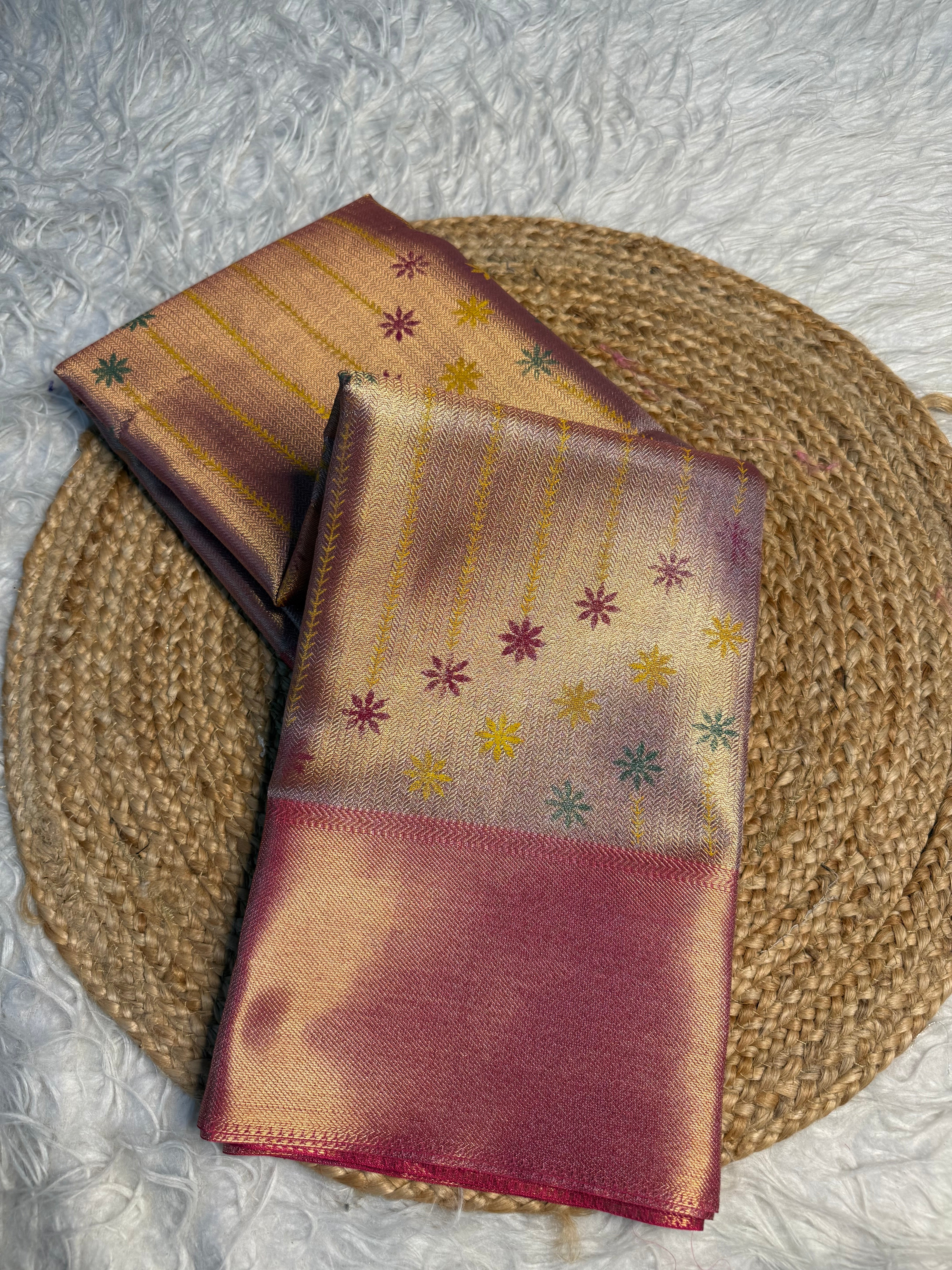 Traditional weave Softsilk Banarasi saree