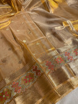 Copper Tissue Silk Saree with Rich Pallu & Blouse