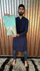 Sea Green Organza Silk Traditional Banarasi Saree