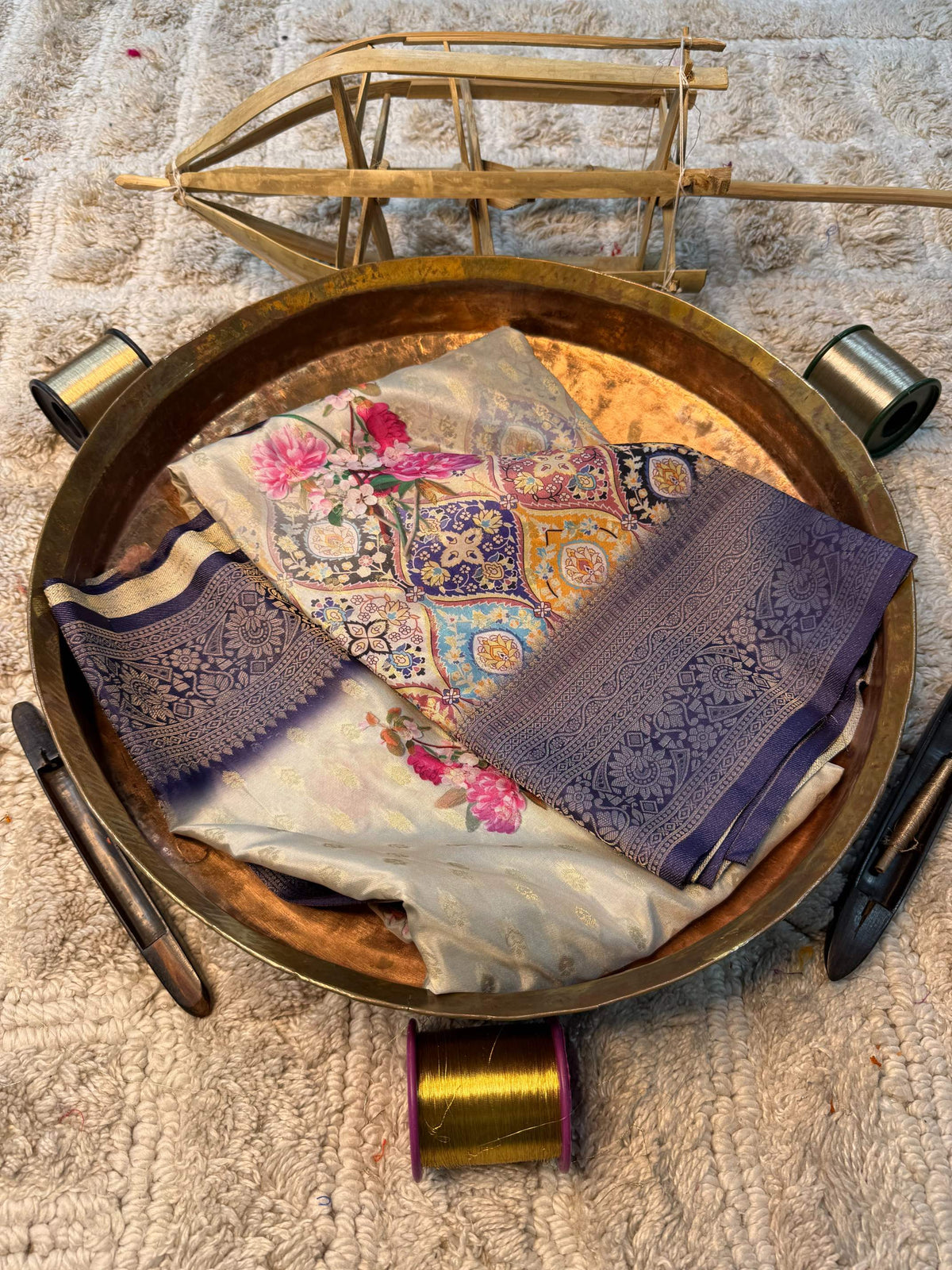 Eccentric zari weave Softsilk Banarasi Saree