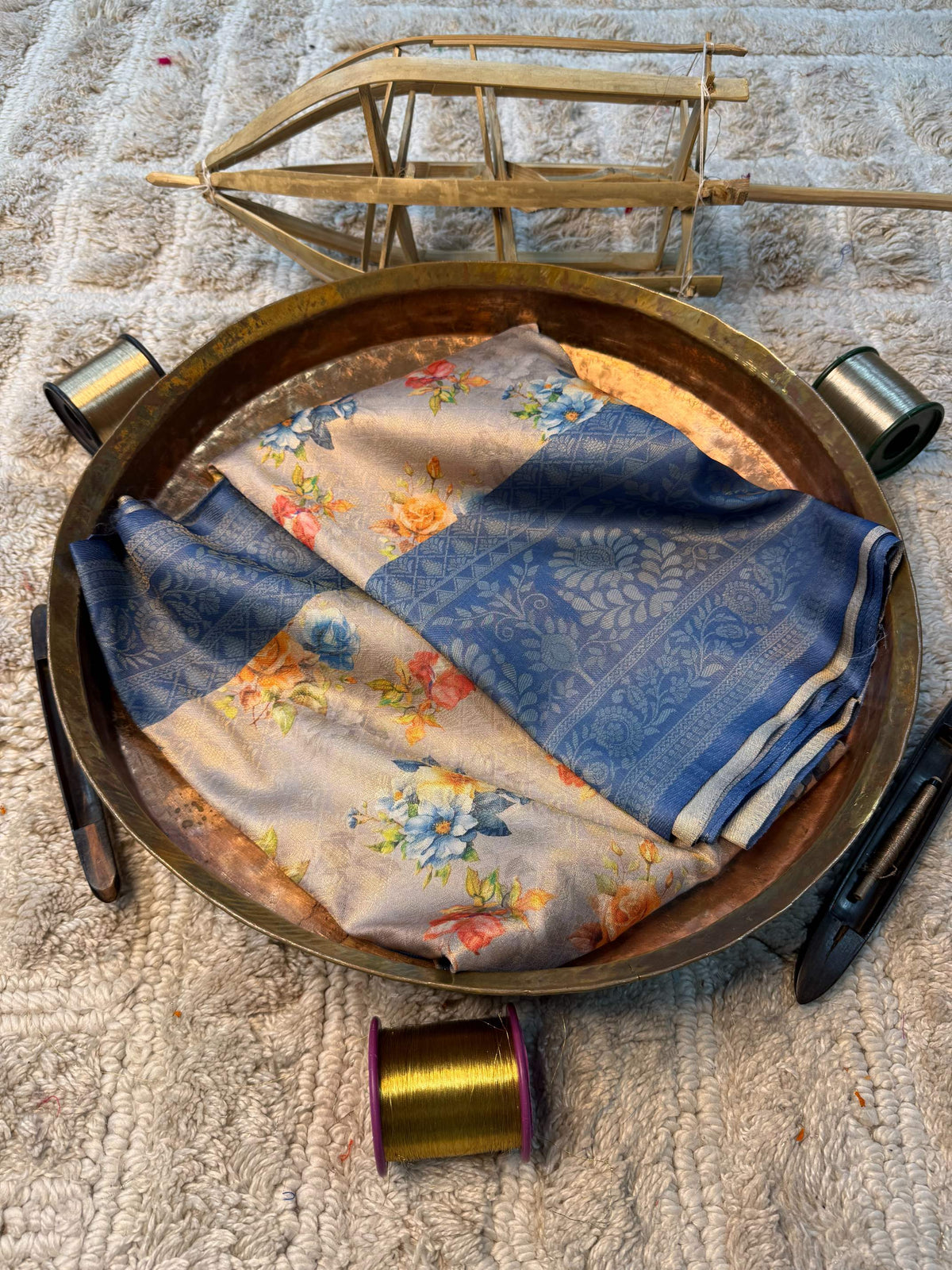 Soft Cotton Silk Rtique Zari Banarasi Saree