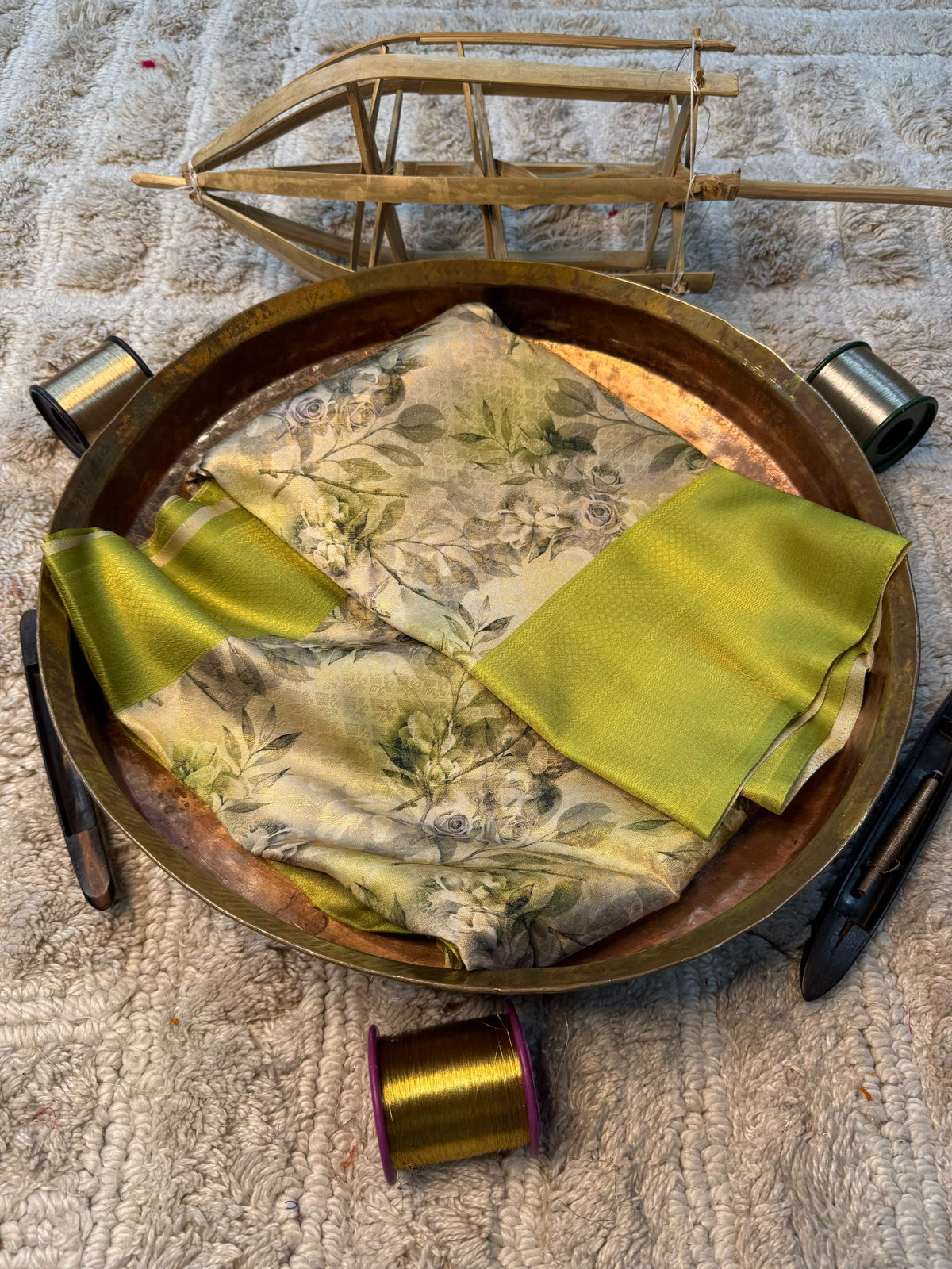 Soft Cotton Silk Rtique Zari Banarasi Saree
