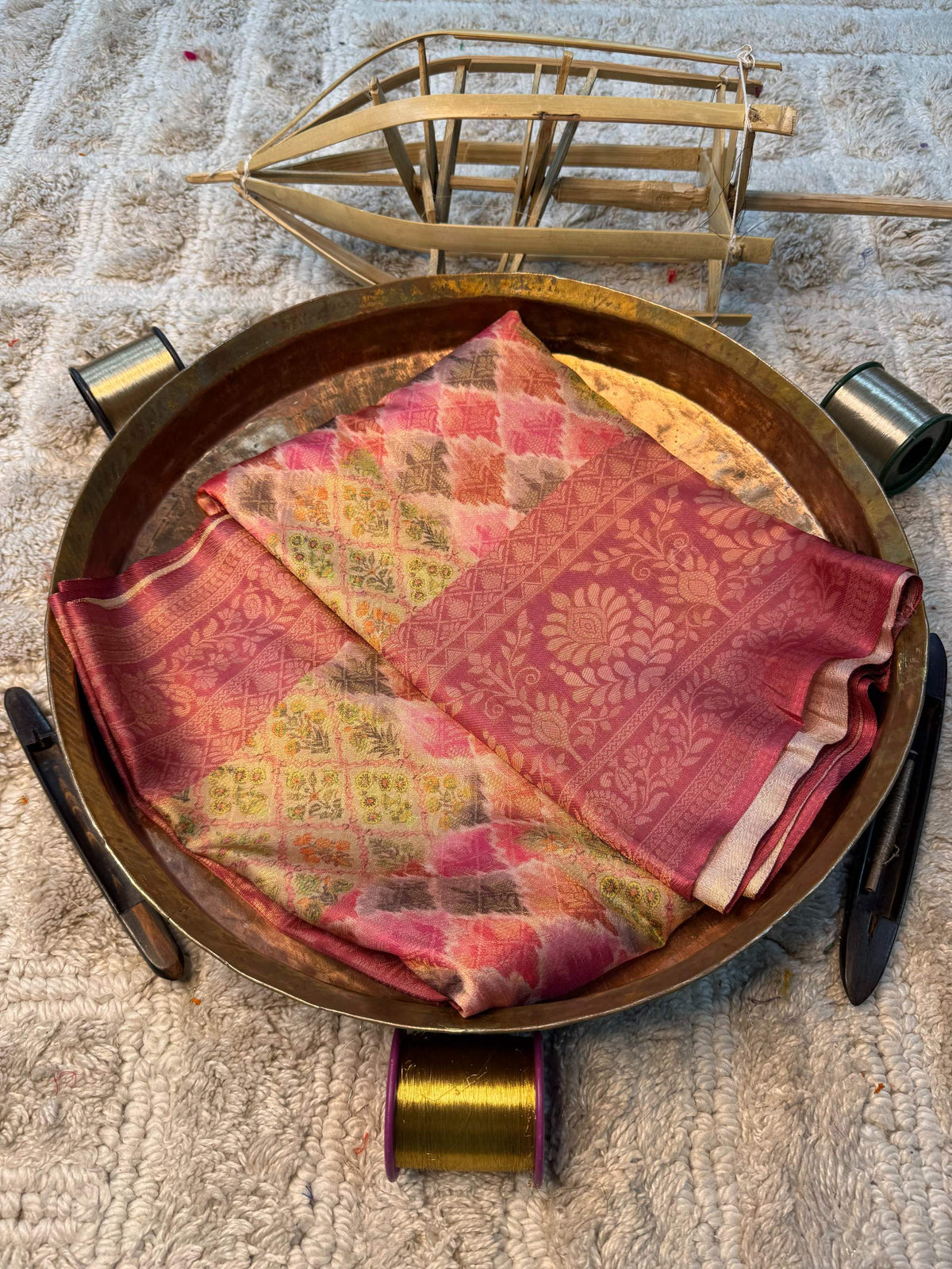 Soft Cotton Silk Rtique Zari Banarasi Saree