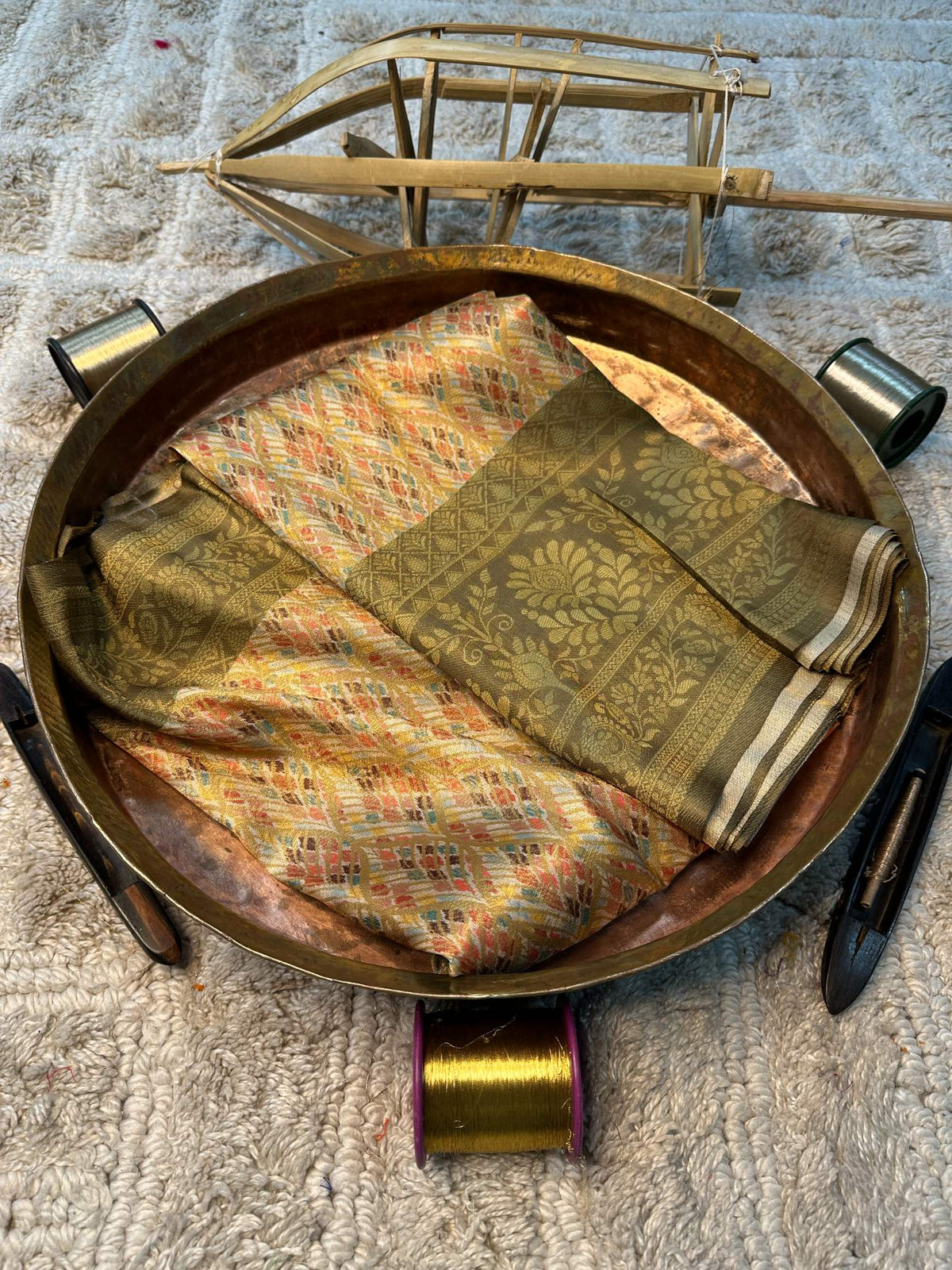 Soft Cotton Silk Rtique Zari Banarasi Saree