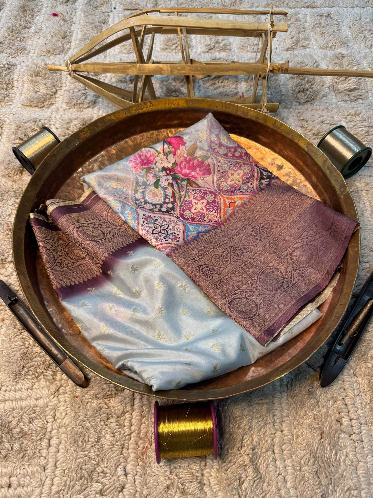 Soft Cotton Silk Rtique Zari Banarasi Saree