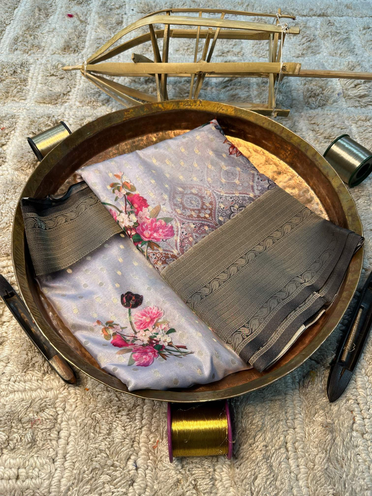 Eccentric zari weave Softsilk Banarasi Saree