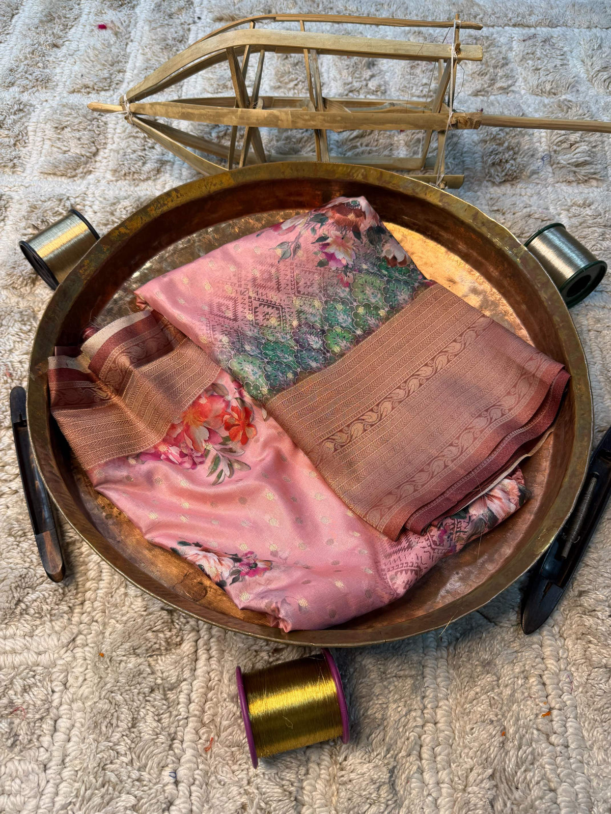 Soft Cotton Silk Rtique Zari Banarasi Saree
