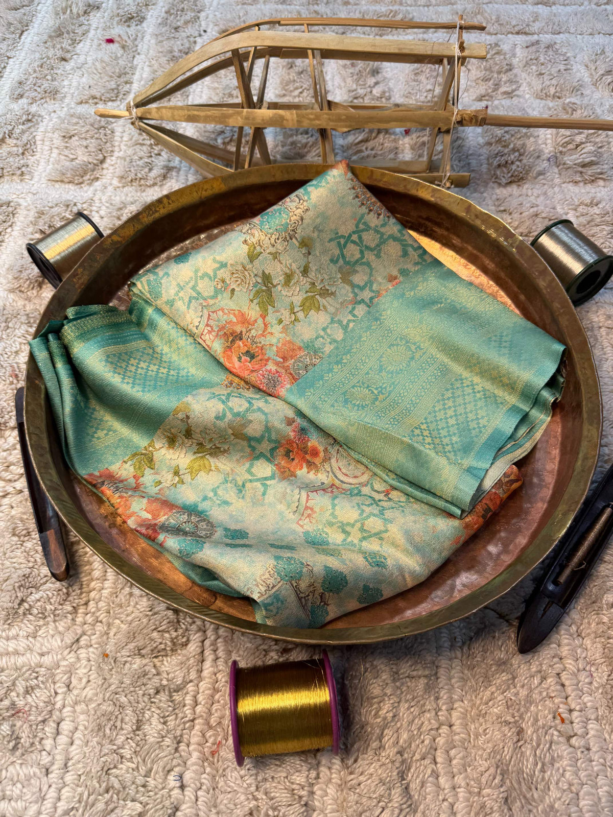 Soft Cotton Silk Rtique Zari Banarasi Saree