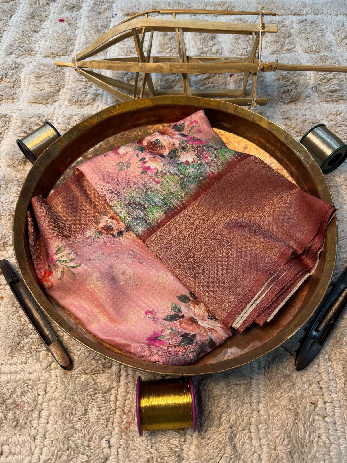 Soft Cotton Silk Rtique Zari Banarasi Saree