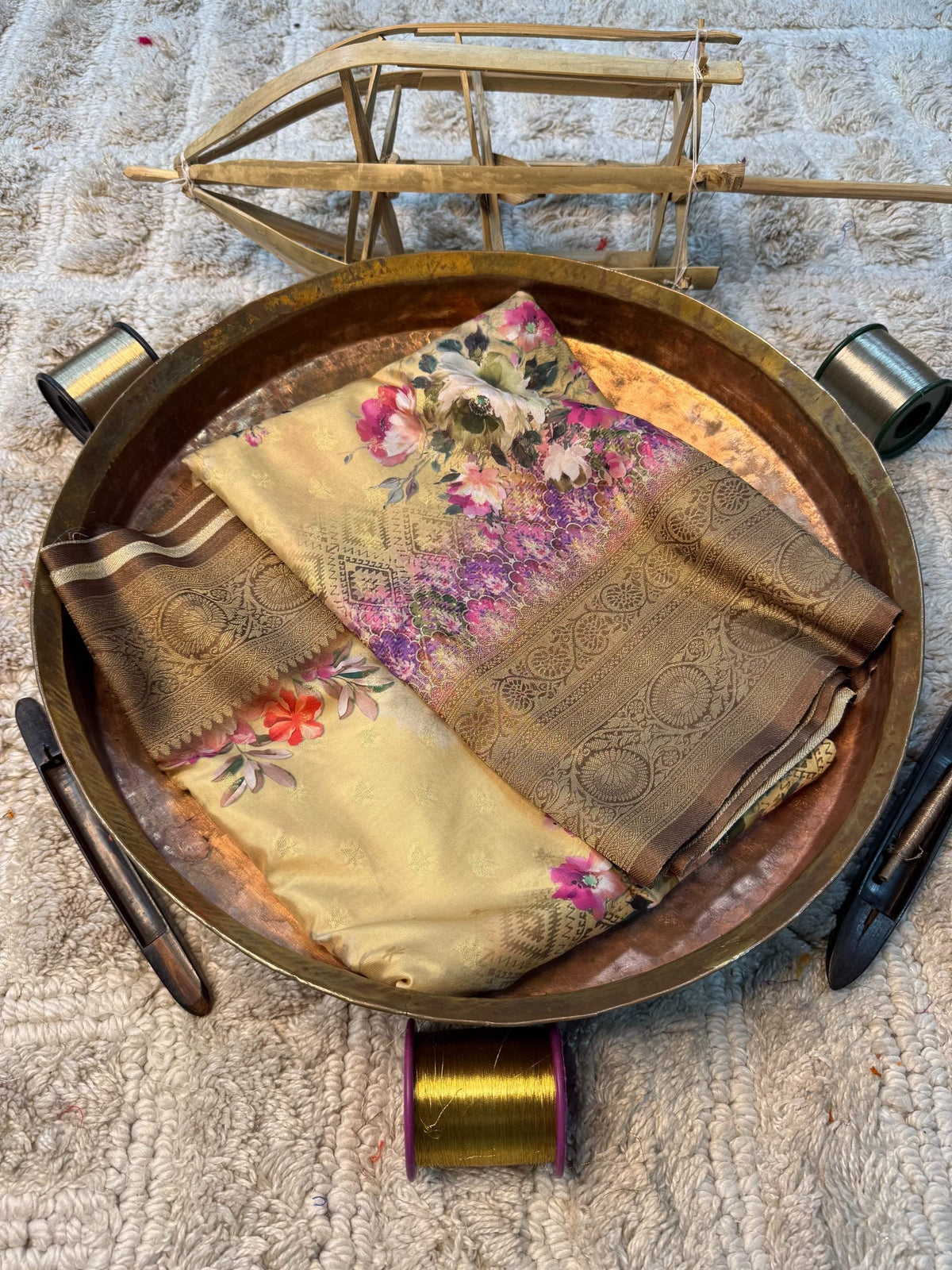 Eccentric zari weave Softsilk Banarasi Saree