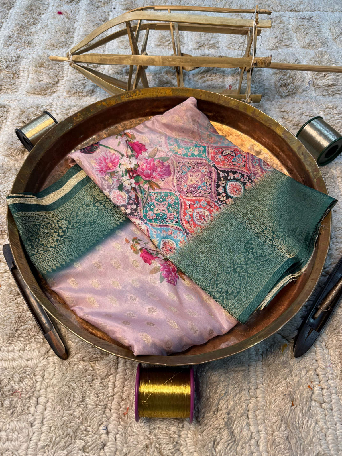 Eccentric zari weave Softsilk Banarasi Saree