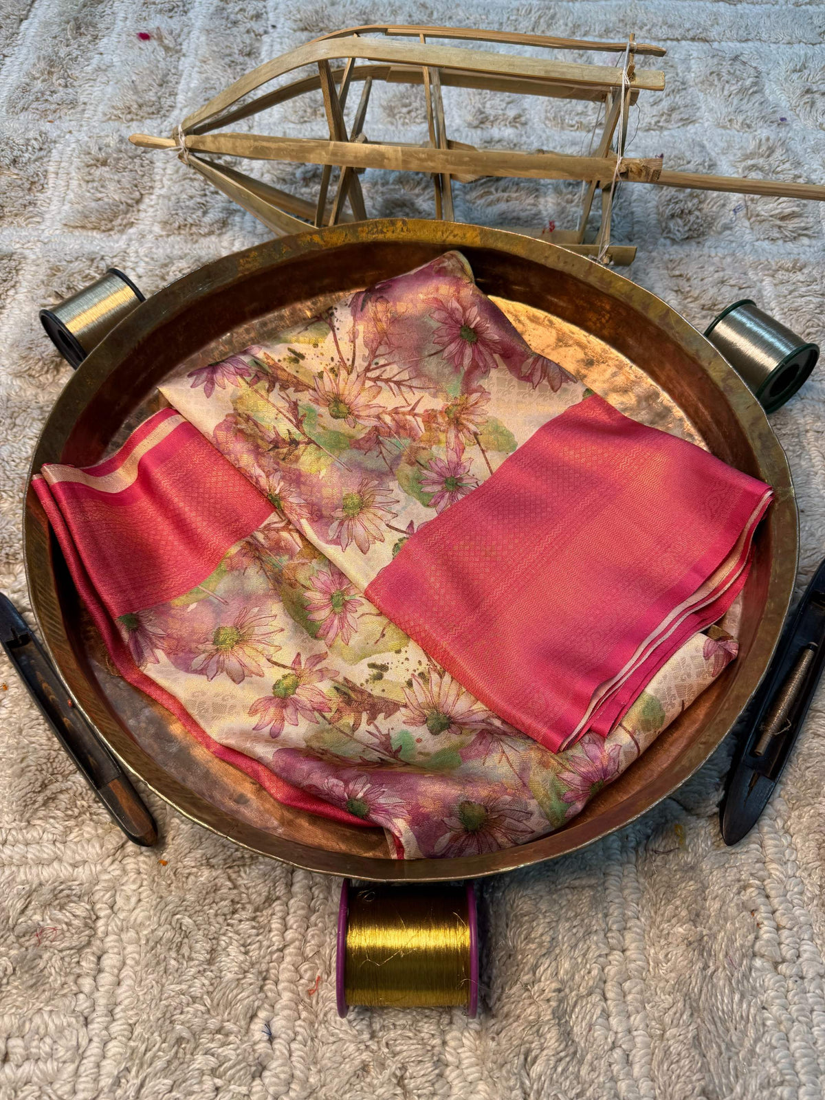 Eccentric zari weave Softsilk Banarasi Saree