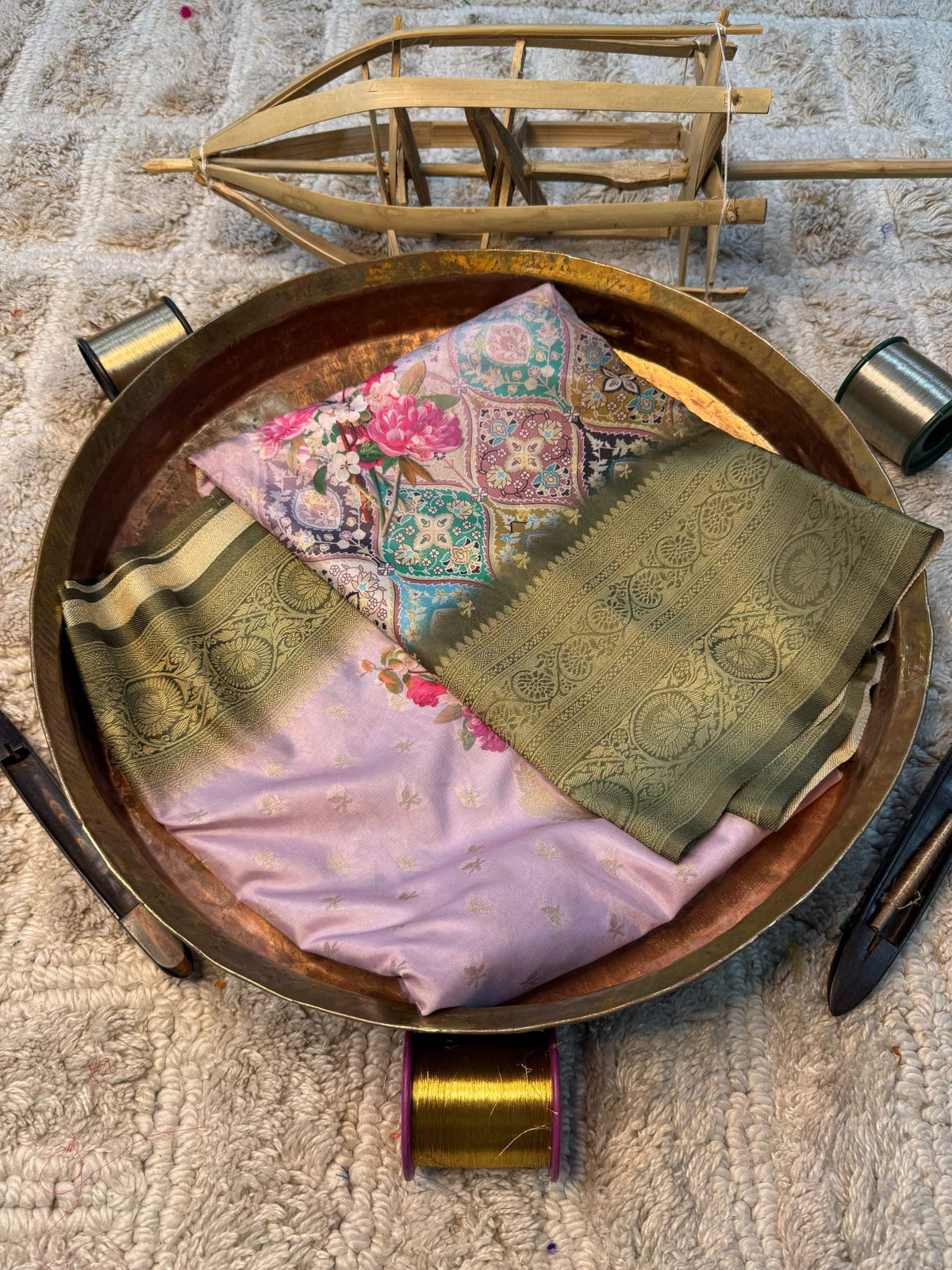 Soft Cotton Silk Rtique Zari Banarasi Saree