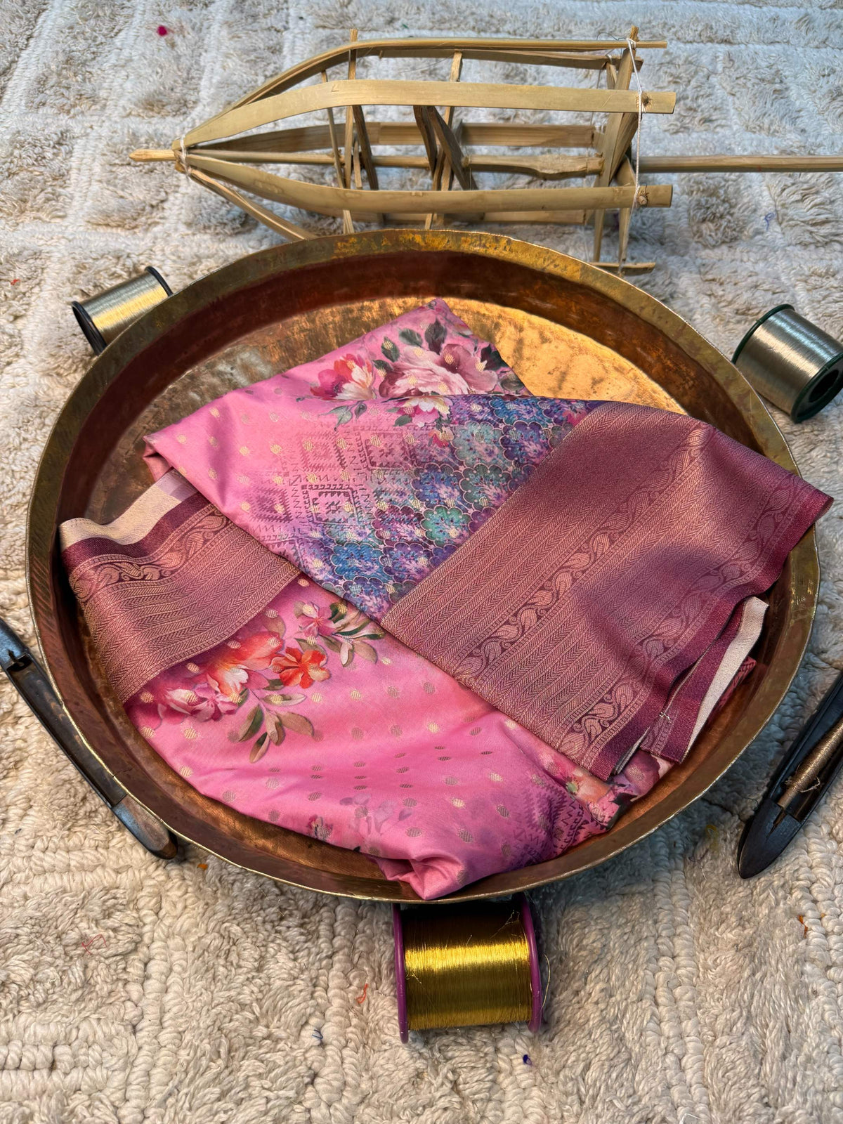 Eccentric zari weave Softsilk Banarasi Saree