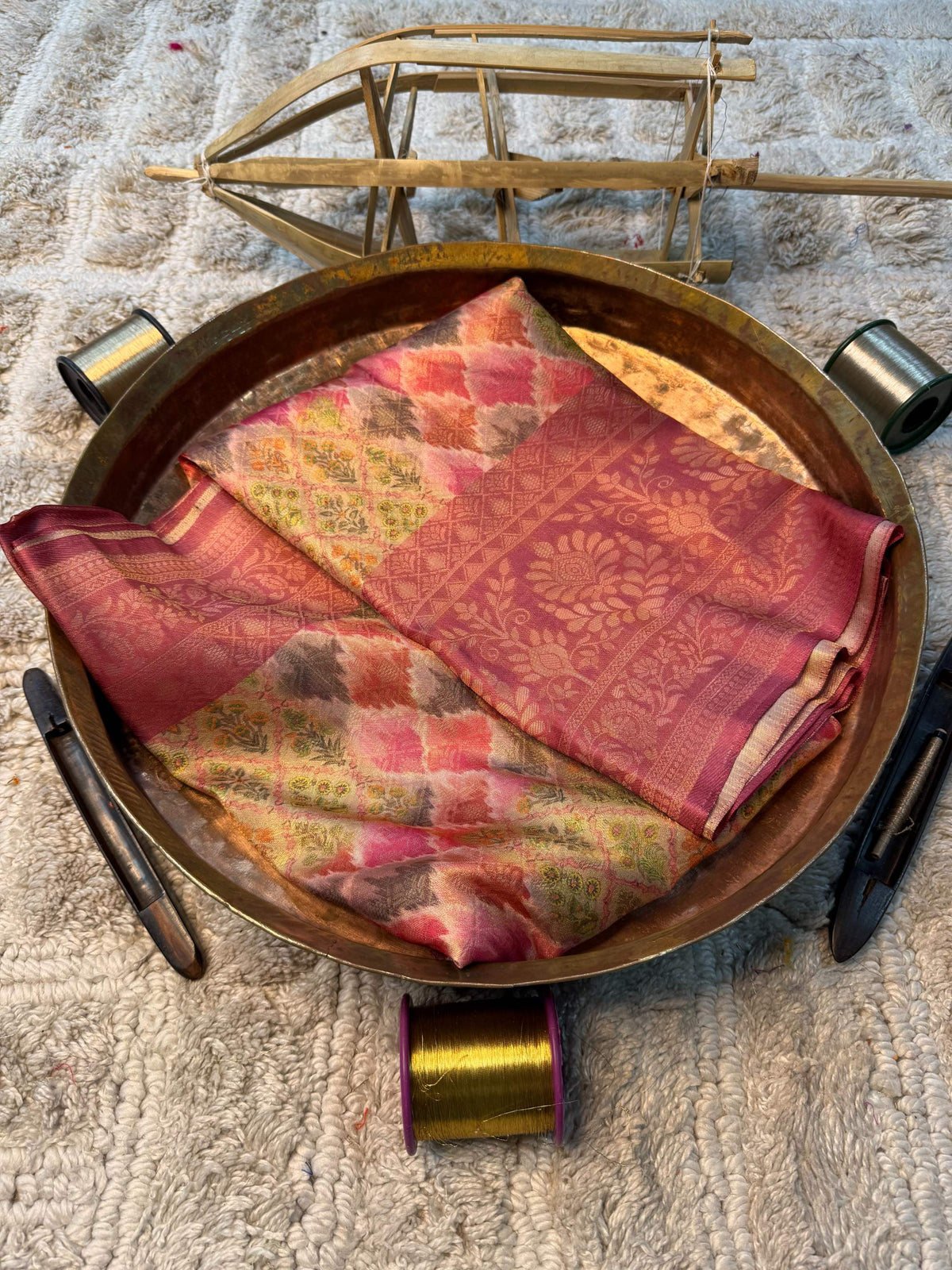 Soft Cotton Silk Rtique Zari Banarasi Saree