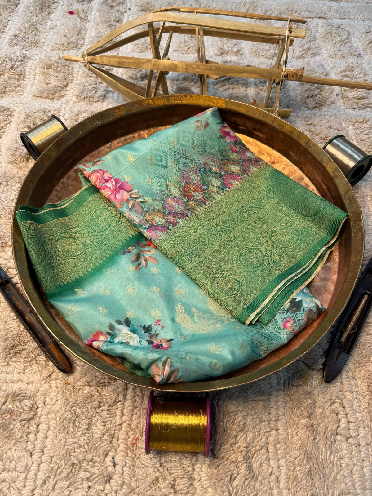Eccentric zari weave Softsilk Banarasi Saree