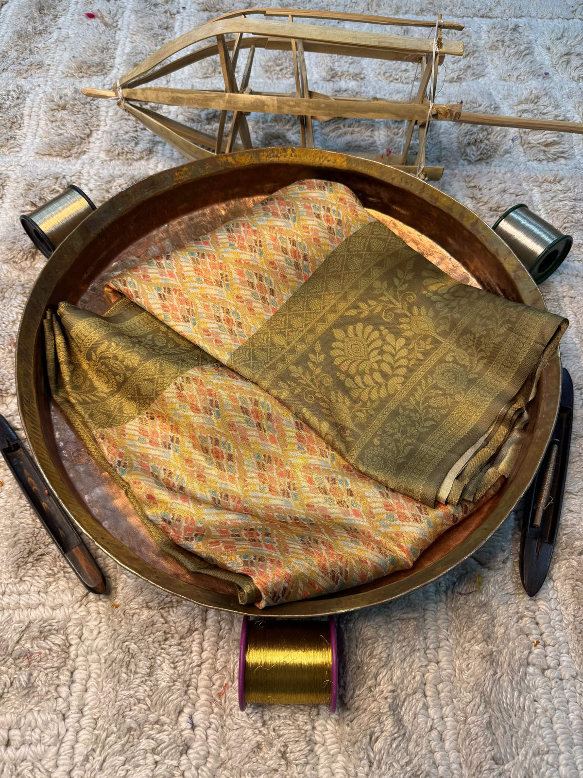 Eccentric zari weave Softsilk Banarasi Saree