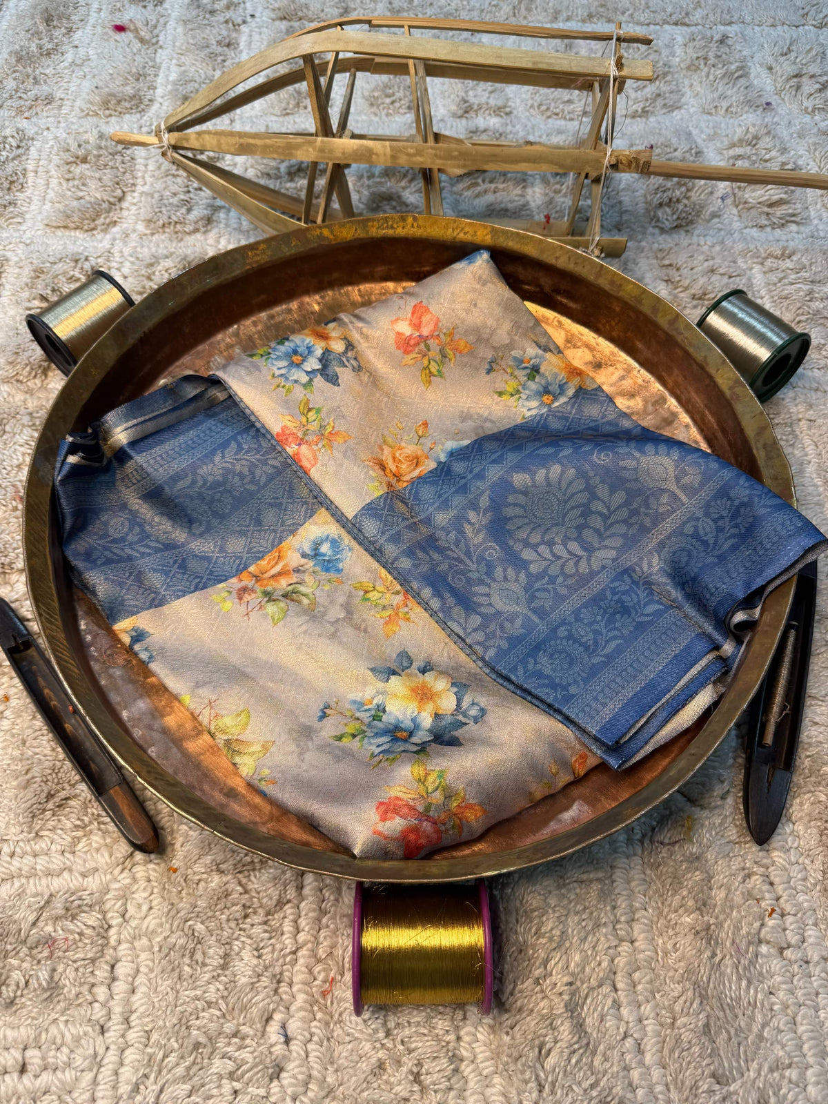 Eccentric zari weave Softsilk Banarasi Saree