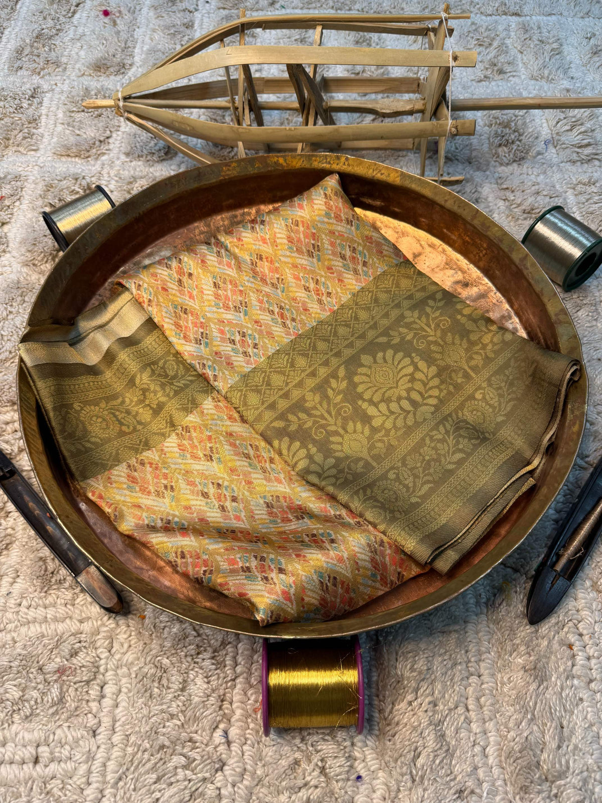 Soft Cotton Silk Rtique Zari Banarasi Saree