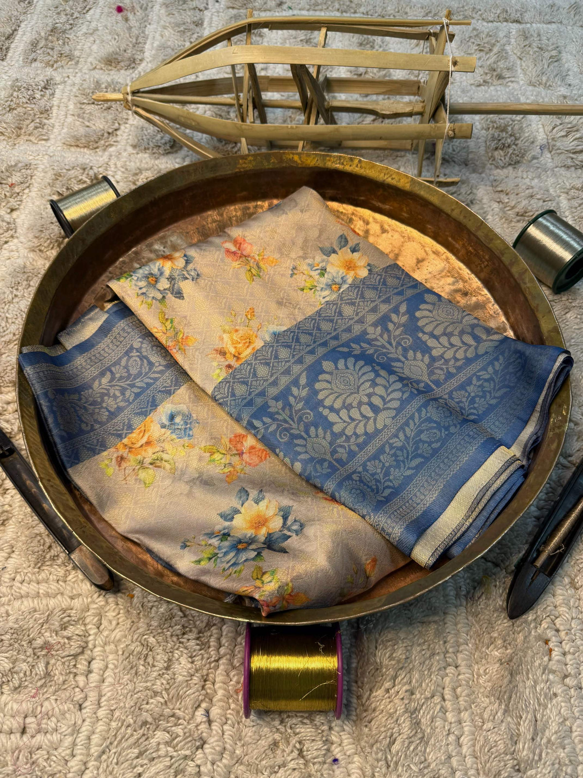 Soft Cotton Silk Rtique Zari Banarasi Saree