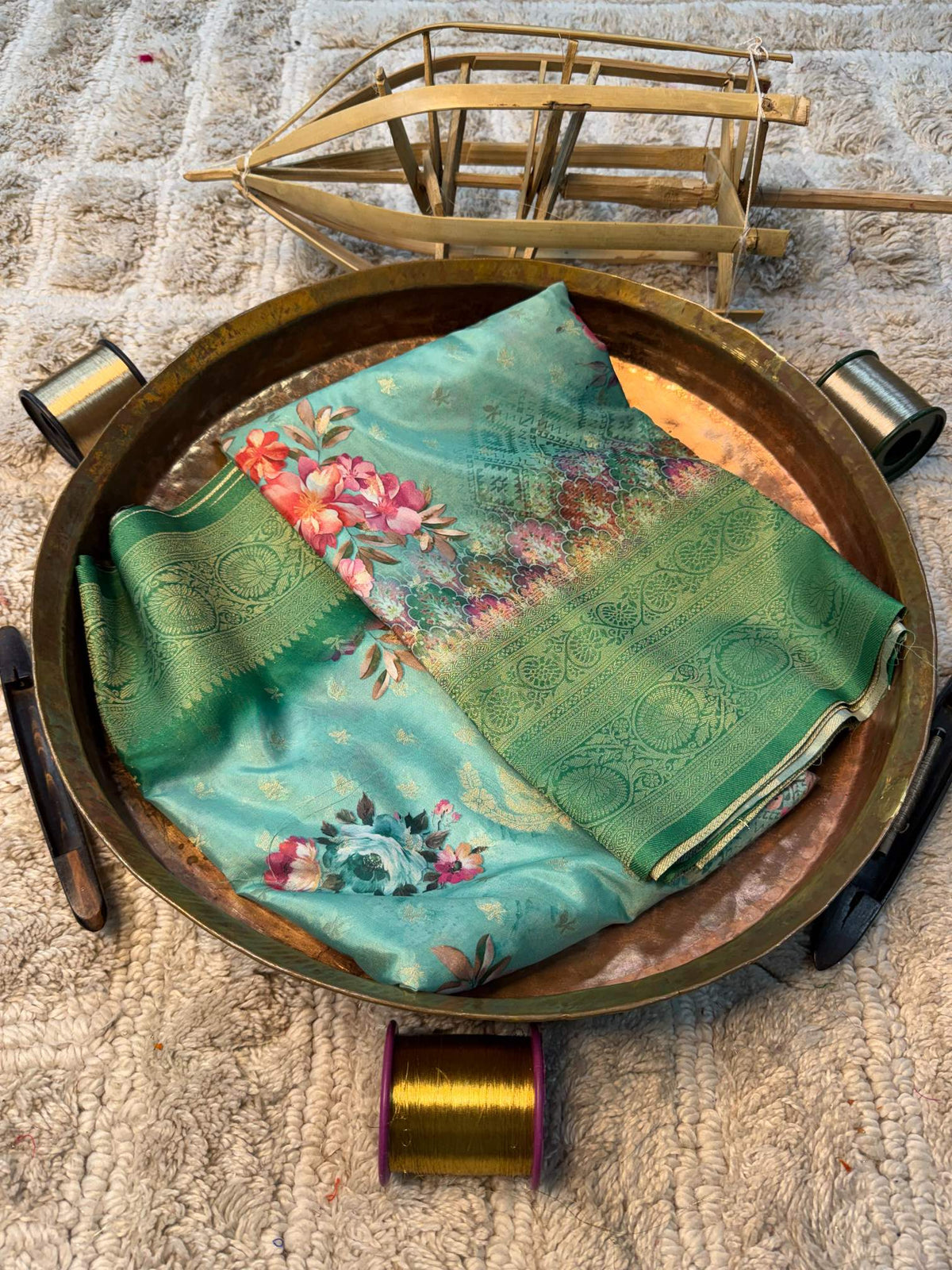 Eccentric zari weave Softsilk Banarasi Saree