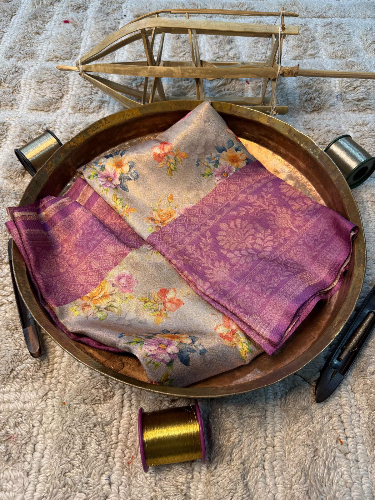 Eccentric zari weave Softsilk Banarasi Saree