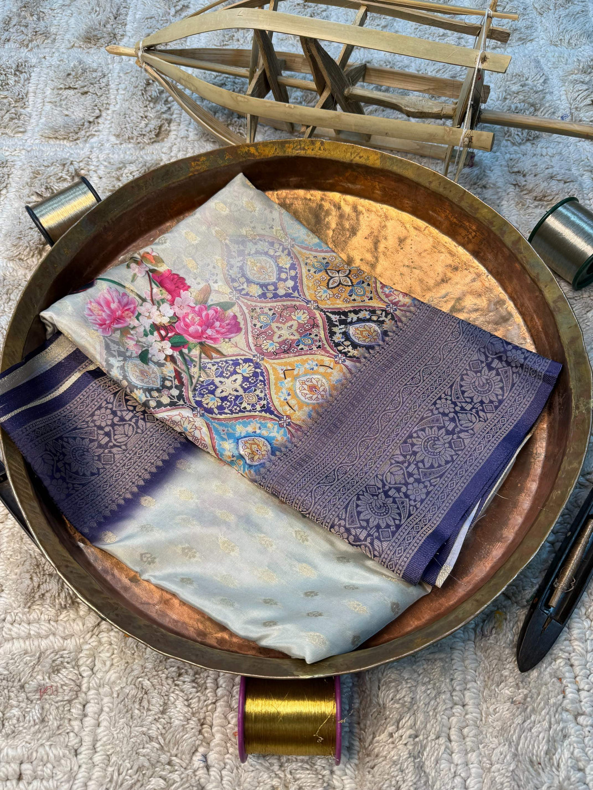 Eccentric zari weave Softsilk Banarasi Saree