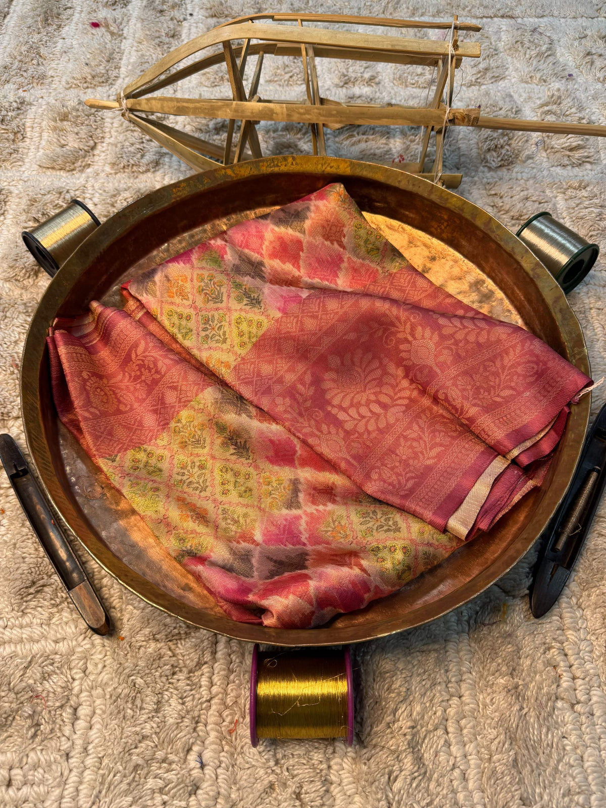 Soft Cotton Silk Rtique Zari Banarasi Saree